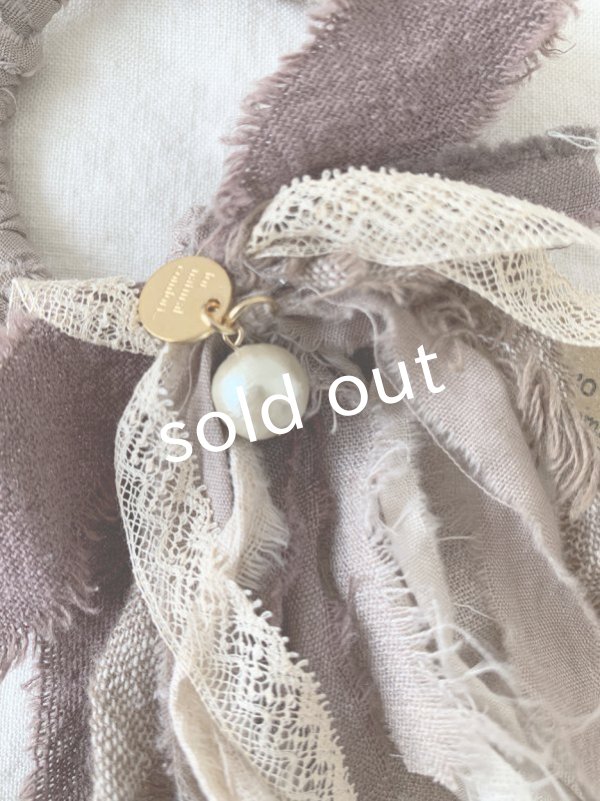 画像7: toromeco／裂き編みのシュシュantique (7)