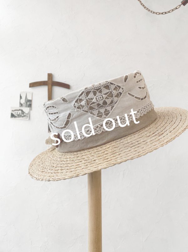 画像5: pollenbienco／アンティークレースの帽子・A (5)