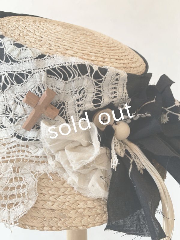 画像3: pollenbienco／アンティークレースの帽子・E (3)