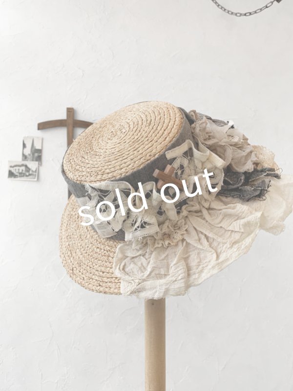 画像6: pollenbienco／アンティークレースの帽子・C (6)