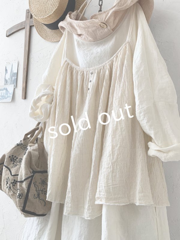 画像3: Avenue/ギャザーキャミソール・ミルク (3)