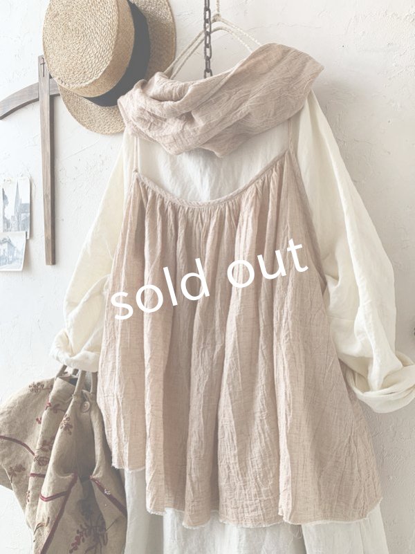 画像6: Avenue/ギャザーキャミソール・紅茶 (6)