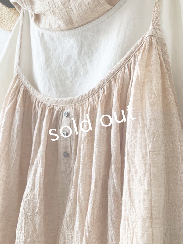 画像3: Avenue/ギャザーキャミソール・紅茶 (3)