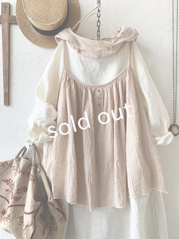 画像2: Avenue/ギャザーキャミソール・紅茶 (2)