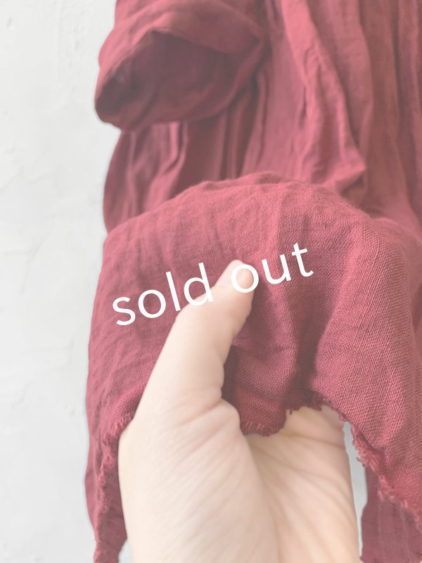 画像5: MARCHE' DE SOEUR／大きなラッフル襟プルオーバー・ファナージュダークレッド (5)