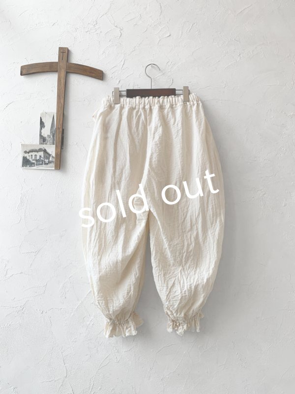 画像7: MARCHE' DE SOEUR/ ギャザーパンツ・ハーフリネンアイボリー (7)