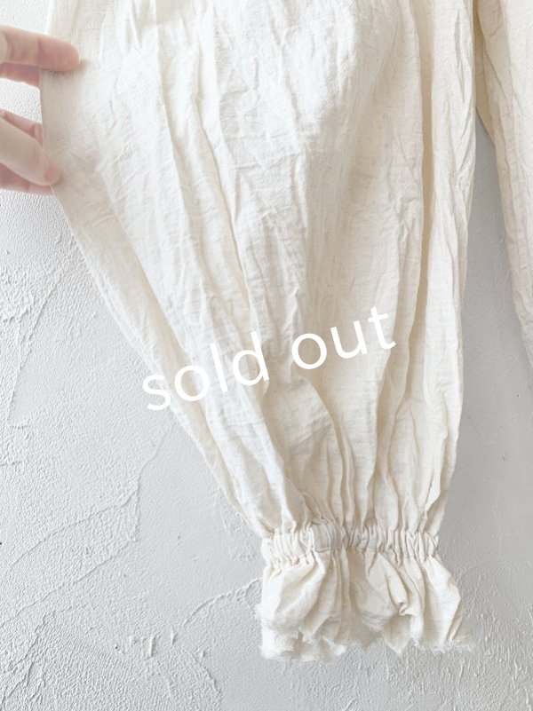 画像4: MARCHE' DE SOEUR/ ギャザーパンツ・ハーフリネンアイボリー (4)