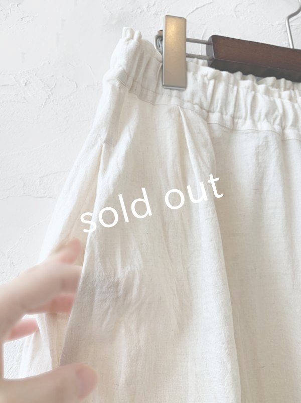 画像3: MARCHE' DE SOEUR/ ギャザーパンツ・ハーフリネンアイボリー (3)