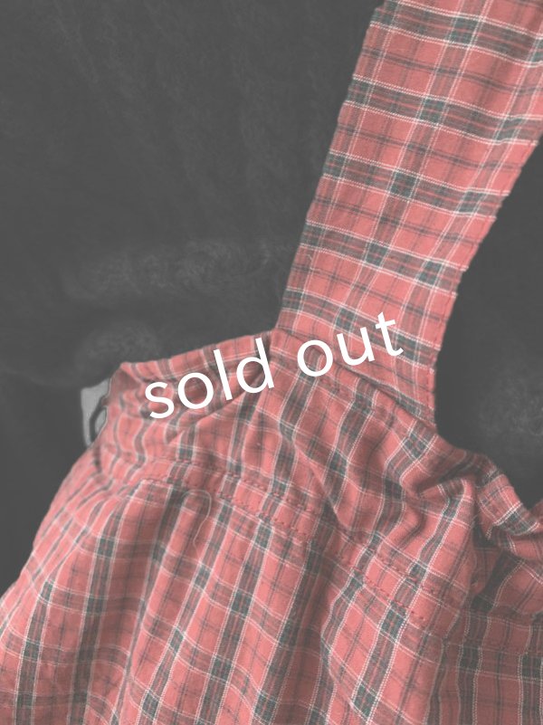 画像3: Reliure／ワンショルダースカート・赤チェック (3)
