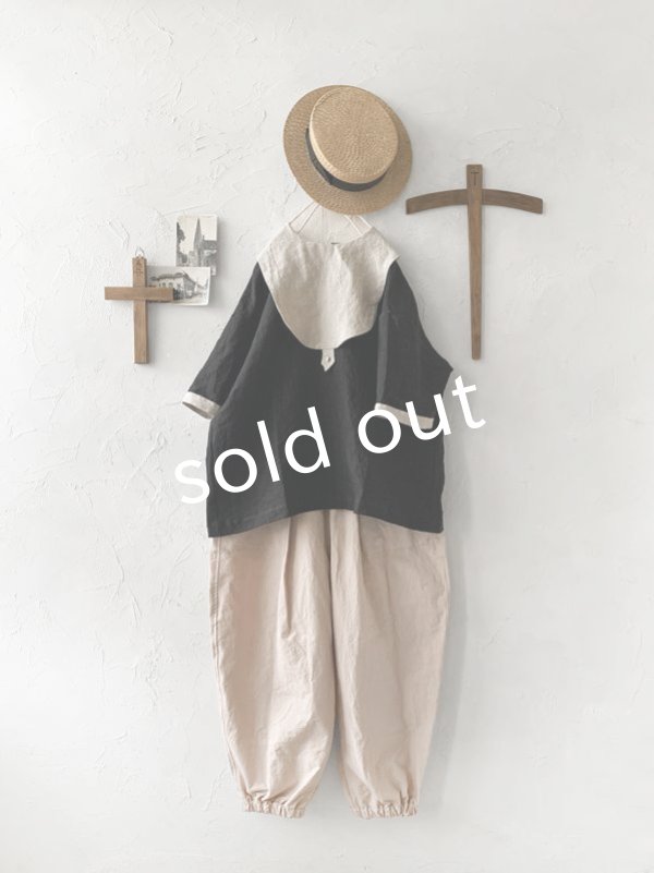 画像9: je suis comme je suis/ビブカラーブラウス・黒 (9)