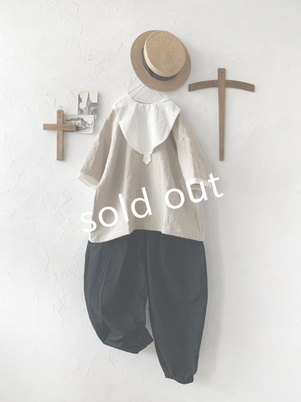 画像9: je suis comme je suis/ビブカラーブラウス・生成り (9)