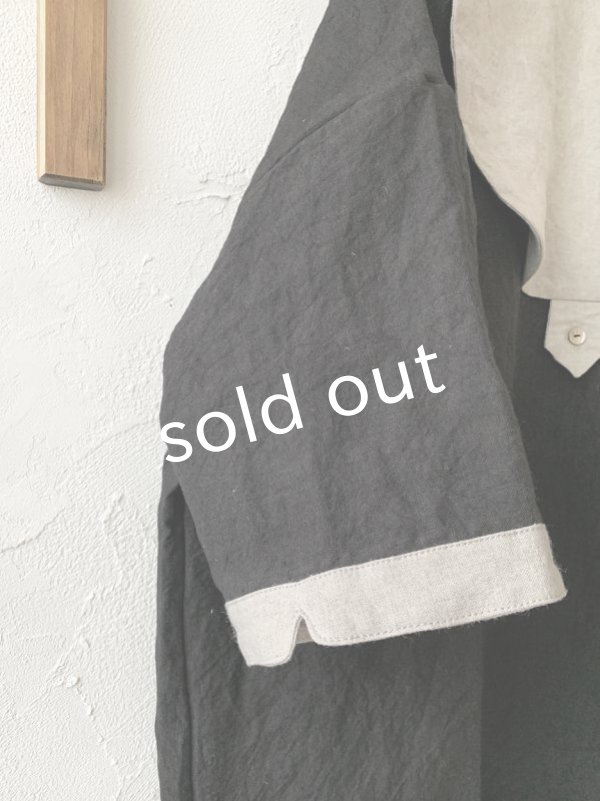 画像3: je suis comme je suis/ビブカラーブラウス・黒 (3)