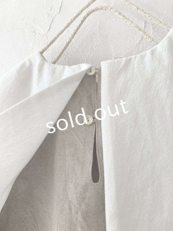 画像8: je suis comme je suis/ビブカラーブラウス・生成り (8)