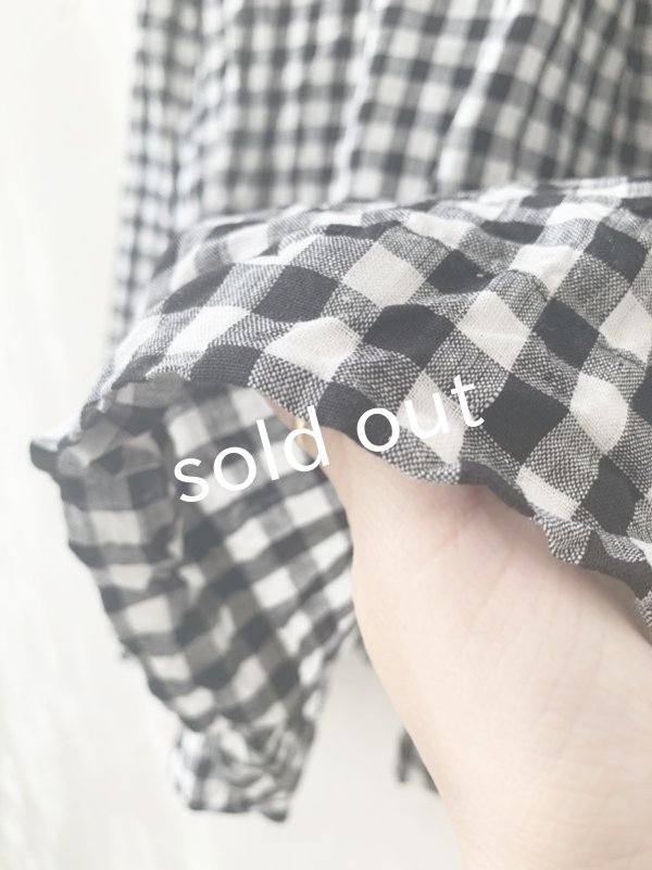 画像5: MARCHE' DE SOEUR／バッククロスワンピース・黒ギンガム (5)