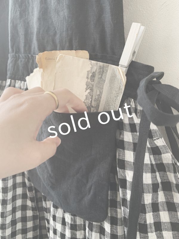 画像3: MARCHE' DE SOEUR／バッククロスワンピース・黒ギンガム (3)