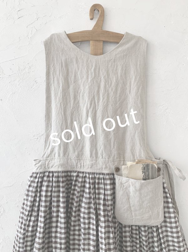 画像2: MARCHE' DE SOEUR／バッククロスワンピース・チョコギンガム (2)