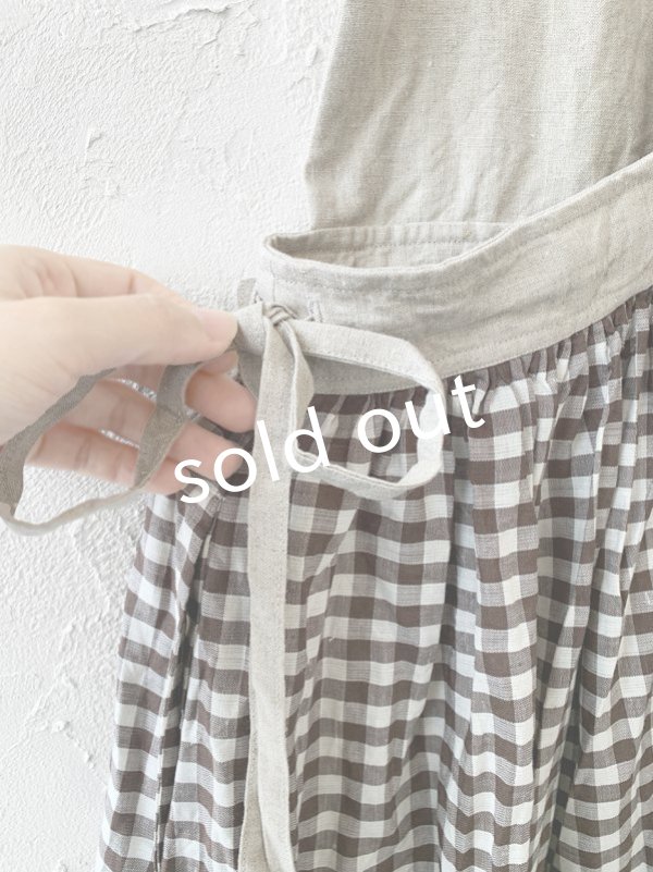 画像8: MARCHE' DE SOEUR／バッククロスワンピース・チョコギンガム (8)