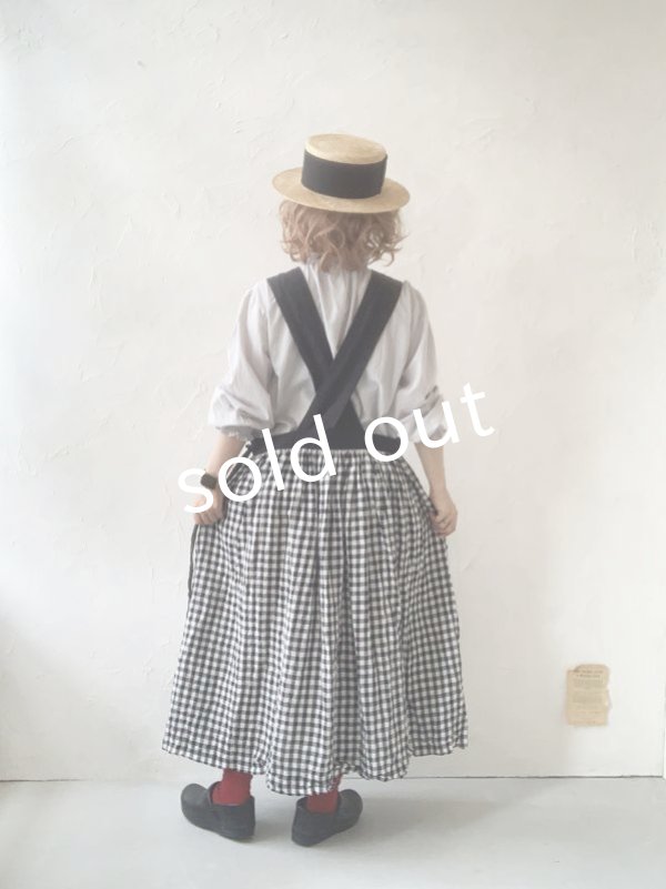 画像12: MARCHE' DE SOEUR／バッククロスワンピース・黒ギンガム (12)