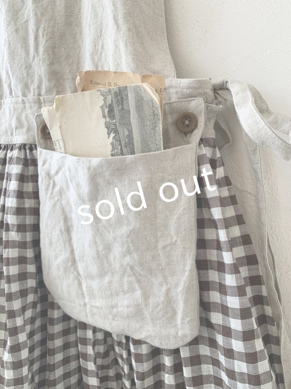 画像3: MARCHE' DE SOEUR／バッククロスワンピース・チョコギンガム (3)