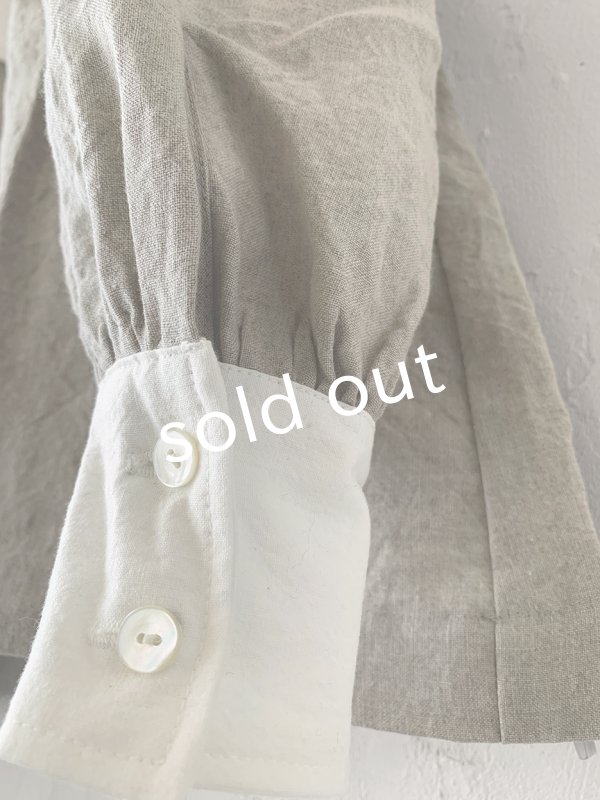 画像4: je suis comme je suis/ビブカラーブラウス・生成り×白襟 (4)