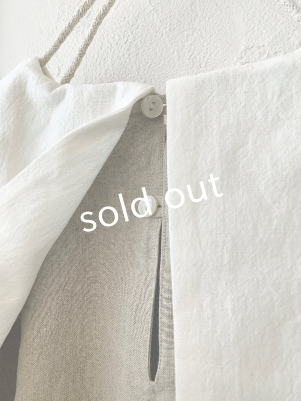 画像7: je suis comme je suis/ビブカラーブラウス・生成り×白襟 (7)