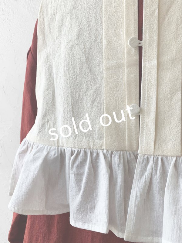 画像7: 【30%OFF SALE】the last flower of the afternoon／薄氷の汀 vest・生成 (7)