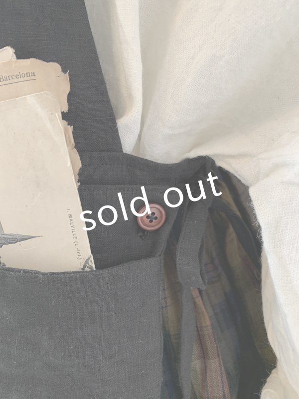 画像4: MARCHE' DE SOEUR／バッククロスワンピース・カーキチェック (4)