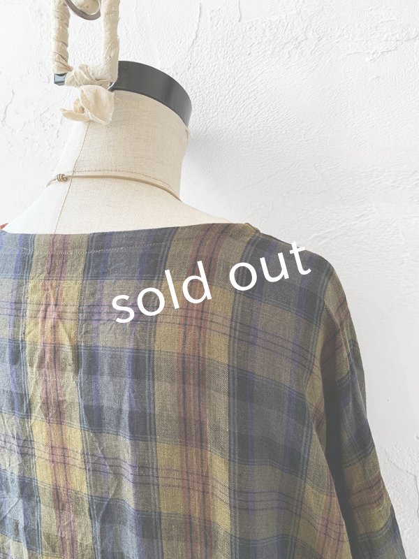 画像11: MARCHE' DE SOEUR／シンプルワンピース・カーキチェック (11)