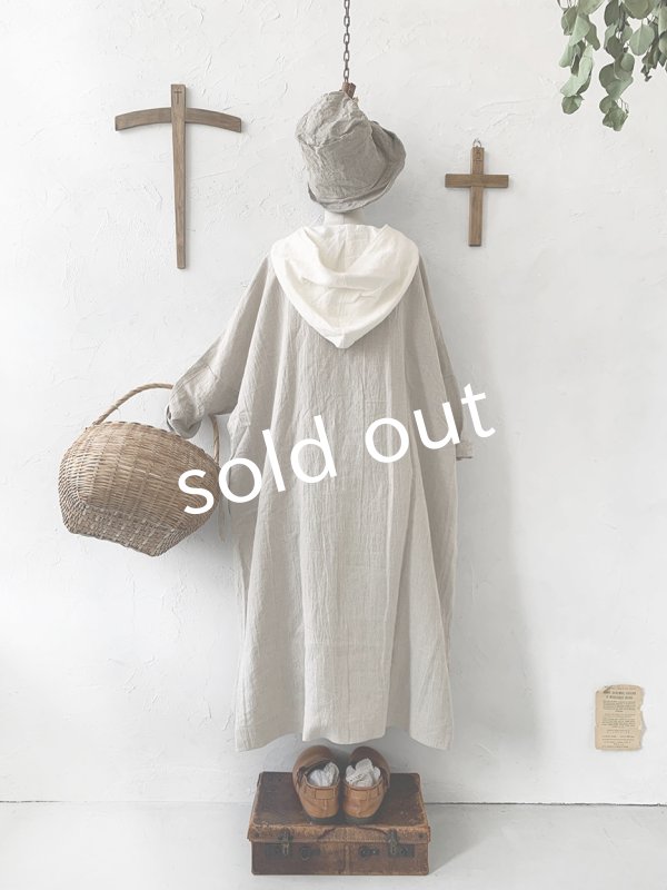 画像11: MARCHE' DE SOEUR／フードワンピース・生成り×オフ (11)