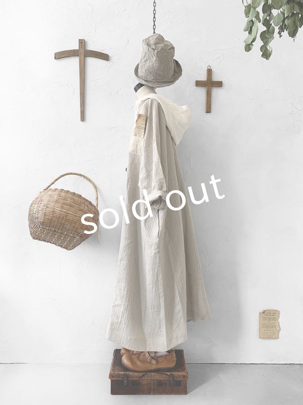 画像9: MARCHE' DE SOEUR／フードワンピース・生成り×オフ (9)