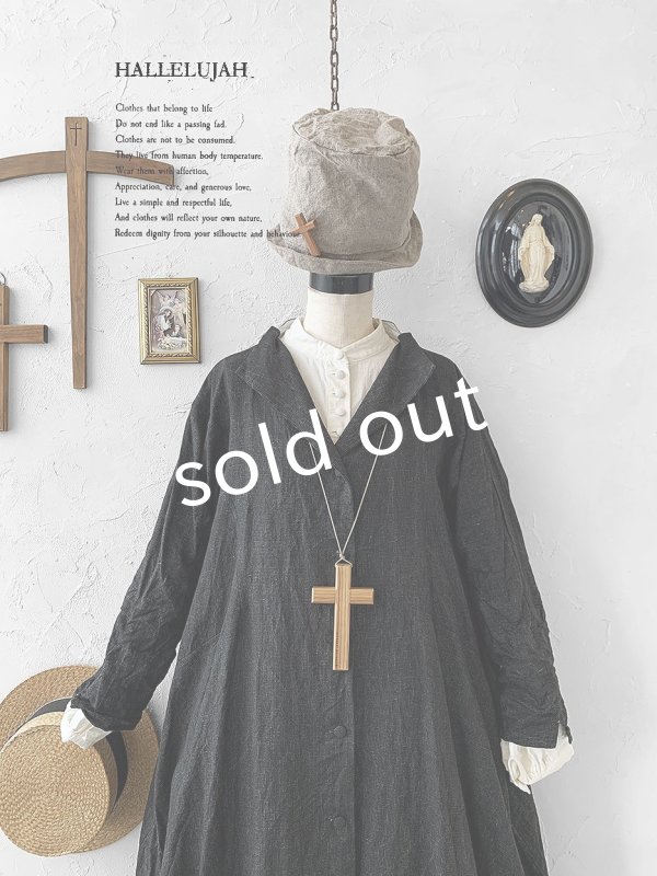画像4: HALLELUJAH/Robe de Nomad 遊牧民のローブ・Charcoal black (4)