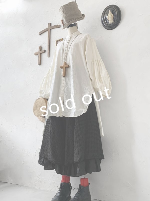 画像4: HALLELUJAH/Chemise Religieuse 修道女シャツ・Milky white  (4)