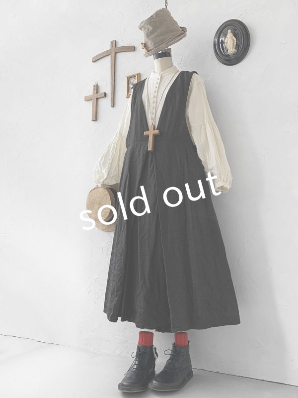 画像3: HALLELUJAH/Priest's Tablier 司祭のタブリエ・Charcoal black  (3)