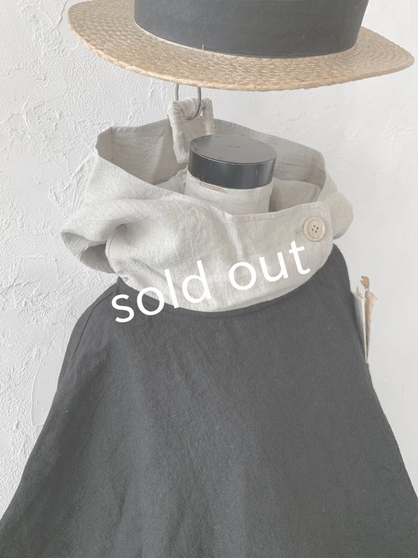 画像5: MARCHE' DE SOEUR／フードバルーンチュニック・黒×生成り (5)