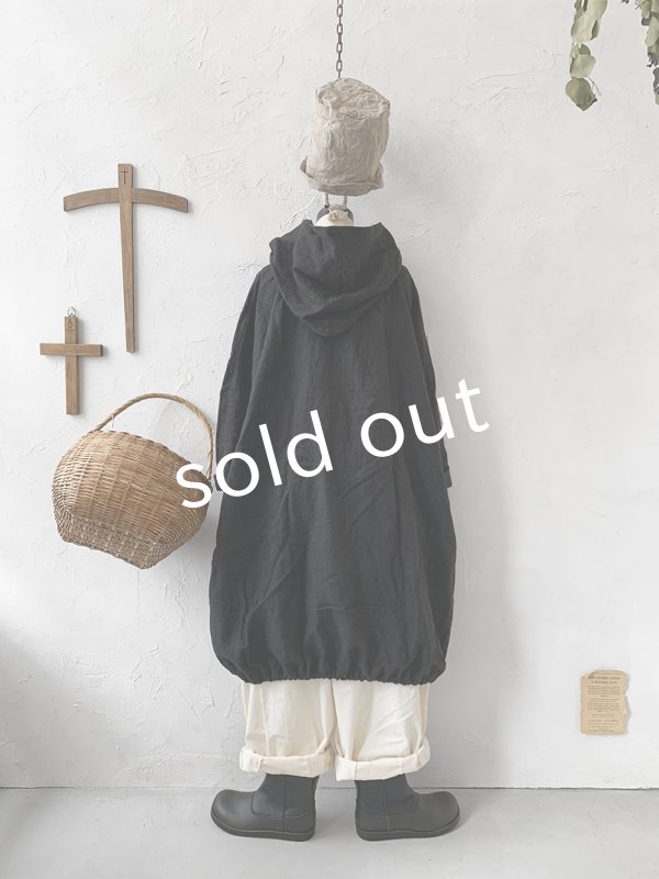 画像9: MARCHE' DE SOEUR／フードバルーンチュニック・黒 (9)