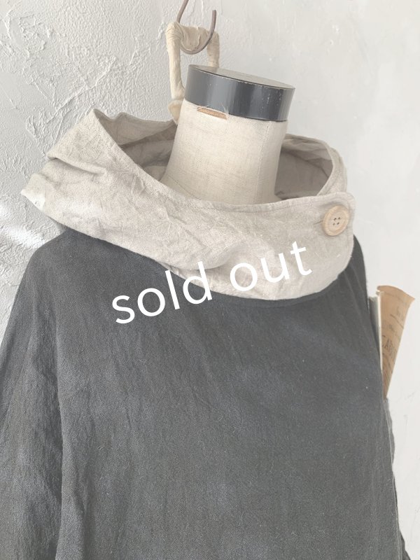 画像4: MARCHE' DE SOEUR／フードワンピース・黒×生成り (4)