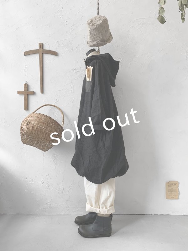 画像7: MARCHE' DE SOEUR／フードバルーンチュニック・黒 (7)