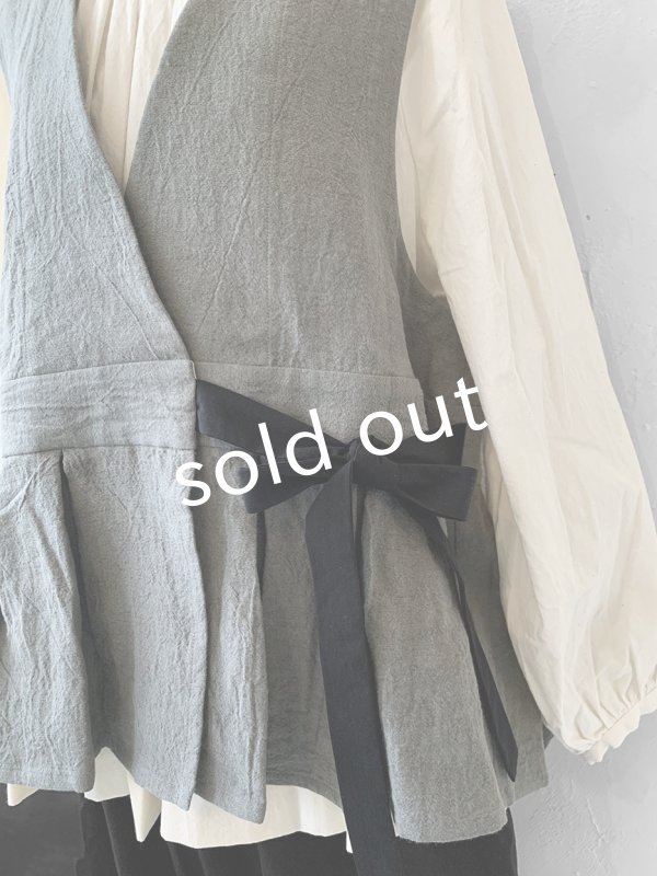 画像4: MAGALI /カシュクールジレ・アッシュグレー (4)