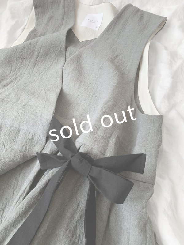 画像7: MAGALI /カシュクールジレ・アッシュグレー (7)