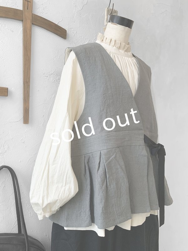 画像6: MAGALI /カシュクールジレ・アッシュグレー (6)