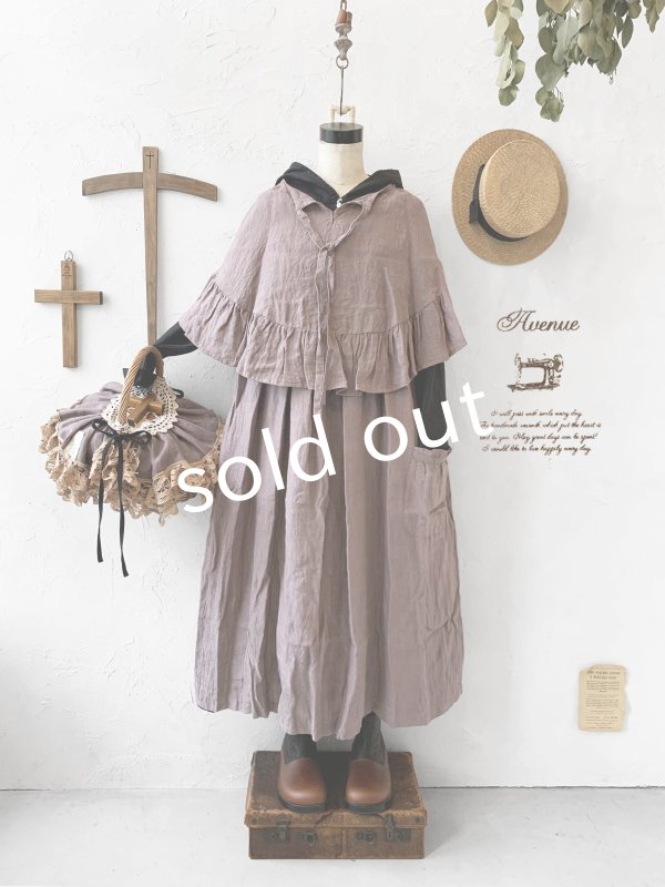 画像2: Avenue/フリルギャザーポンチョ (2)