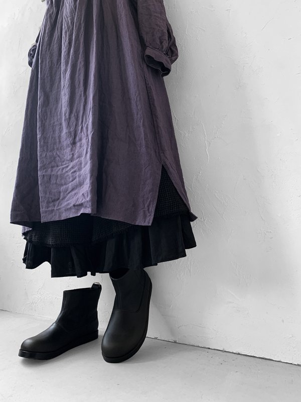 画像8: HALLELUJAH/1890's Bourgeron 羊飼いシャツワンピース・purple (8)