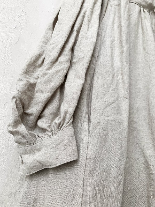 画像6: HALLELUJAH/1890's Bourgeron 羊飼いシャツワンピース・flax (6)