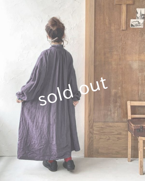 画像14: HALLELUJAH／1890's Bourgeron 羊飼いシャツワンピース・black (14)