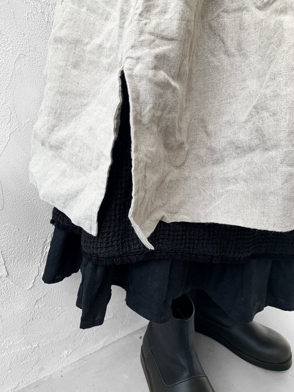 画像7: HALLELUJAH/1890's Bourgeron 羊飼いシャツワンピース・flax (7)