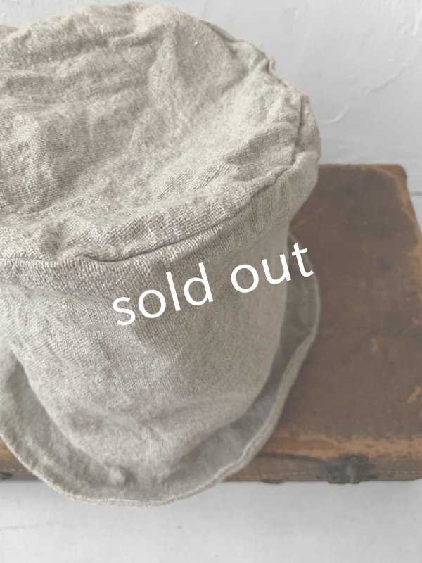 画像3: MARCHE' DE SOEUR／ヴィンテージタグ付きリトアニアリネンハット (3)
