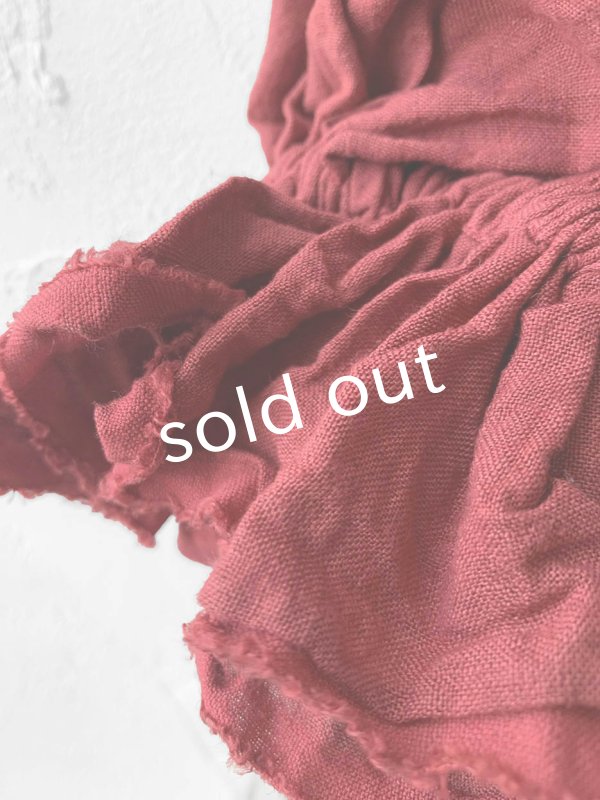 画像5: MARCHE' DE SOEUR／ラッフル襟の裾絞りプルオーバー・ファナージュダークレッド (5)