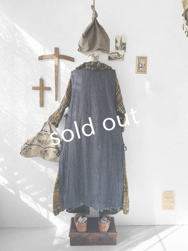 画像5: Avenue／サイドりぼんエプロンワンピース・デニム (5)