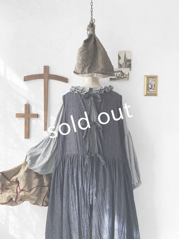 画像5: Avenue／後ろりぼんギャザーワンピース・デニム (5)