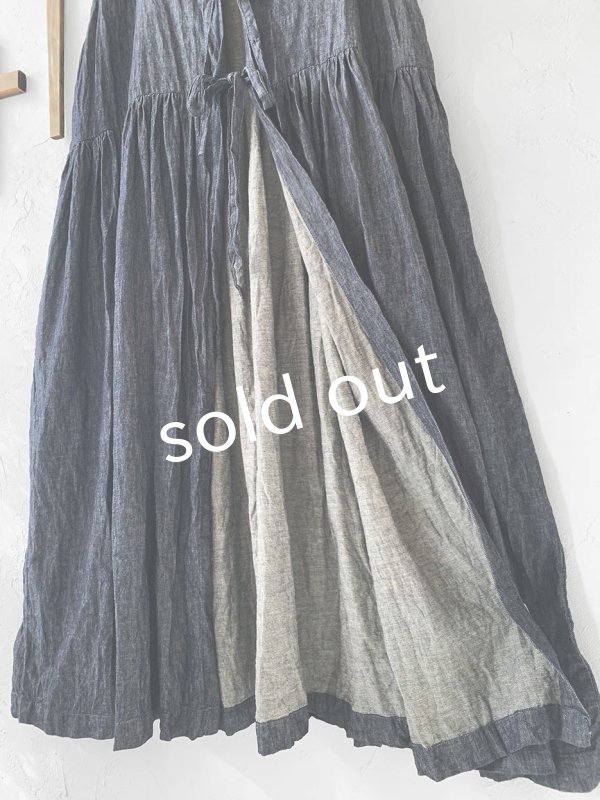 画像12: Avenue／後ろりぼんギャザーワンピース・デニム (12)